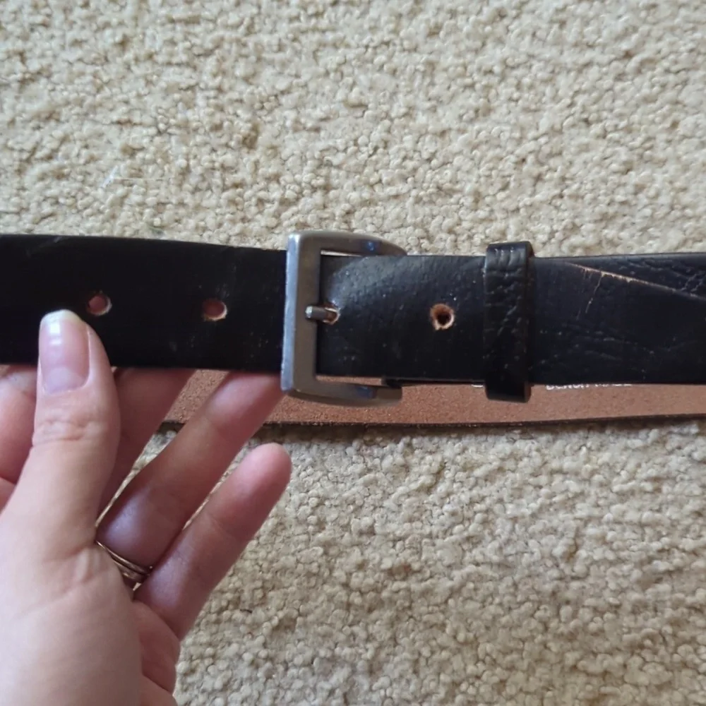Pelham Dark Brown/ Black Top Grain Cowhide Bench Made Belt Size 34